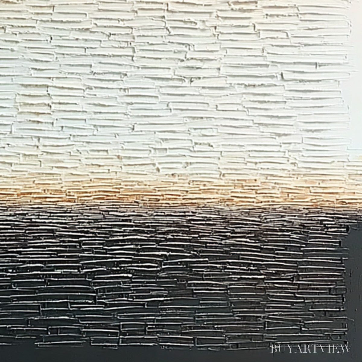 BUYARTVIEW Echoes of Stillness – Large Square Textured Minimalist Abstract Painting - image 3