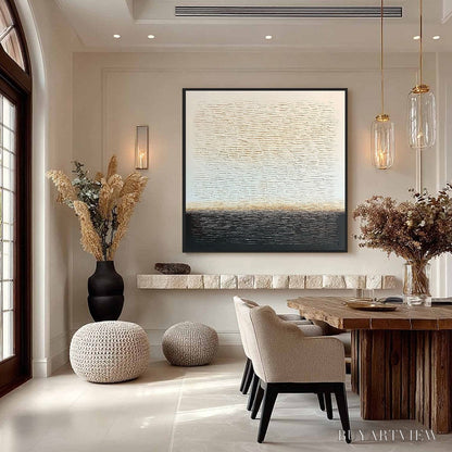 BUYARTVIEW Echoes of Stillness – Large Square Textured Minimalist Abstract Painting - image 6