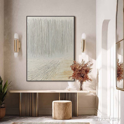 BUYARTVIEW Convergence – Textured Minimalist Wabi Sabi Abstract Painting in White - image 2