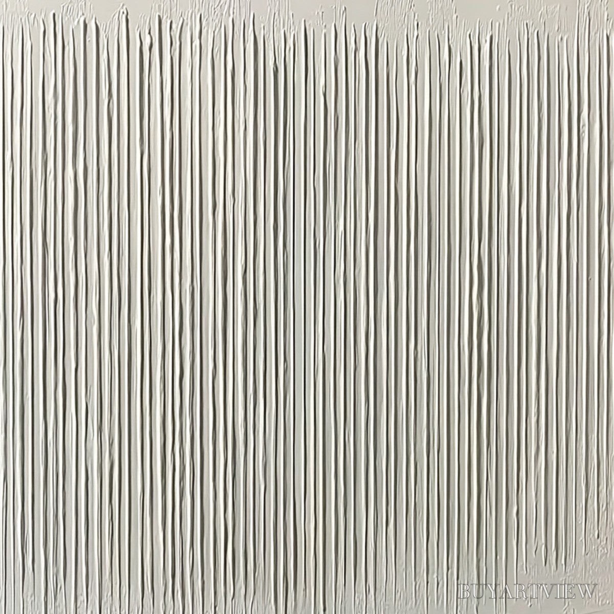 BUYARTVIEW Convergence – Textured Minimalist Wabi Sabi Abstract Painting in White - image 3