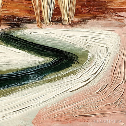 BUYARTVIEW Coastal Sentinels | Textured Abstract Landscape Oil Painting - image 5