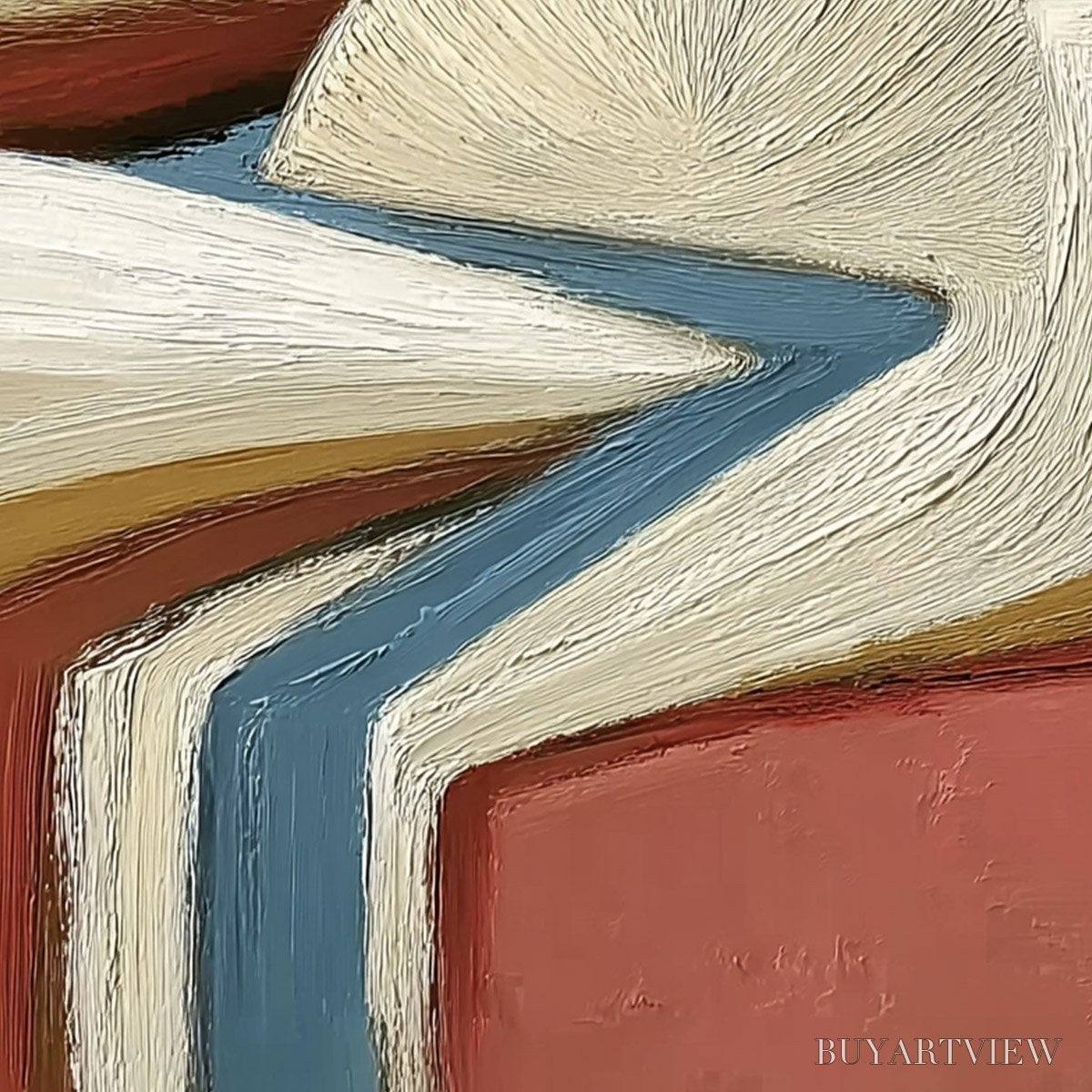BUYARTVIEW the Silent Journey – Textured Wabi Sabi Abstract Landscape Painting - image 5