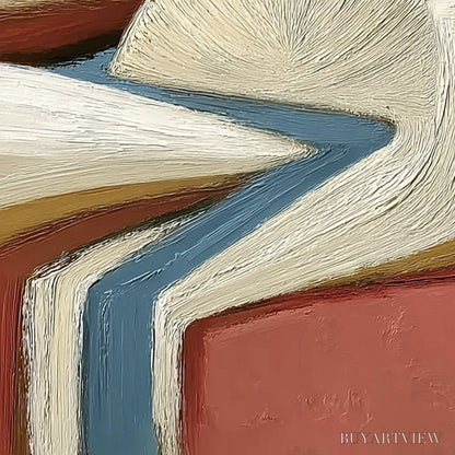 BUYARTVIEW the Silent Journey – Textured Wabi Sabi Abstract Landscape Painting - image 5