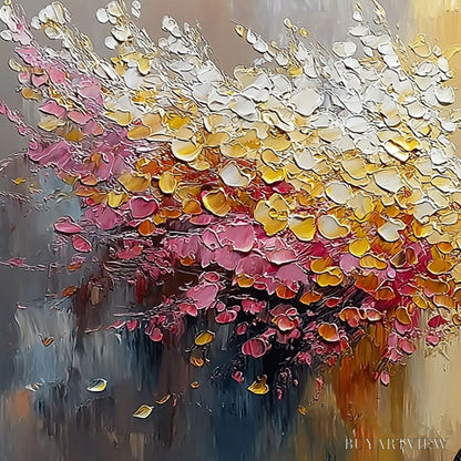 BUYARTVIEW Aura Bloom – Textured Palette Knife Tree of Life Painting - image 3