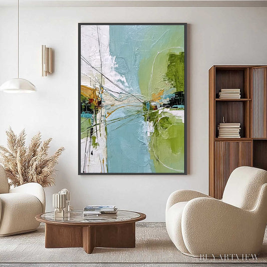 BUYARTVIEW Crossing Paths – Large Textured Vertical Abstract - image 2