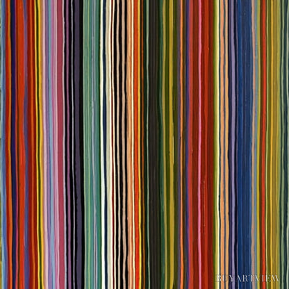 BUYARTVIEW Chromatic Cascade – Colorful Vertical Abstract Painting with Flowing Lines - image 3