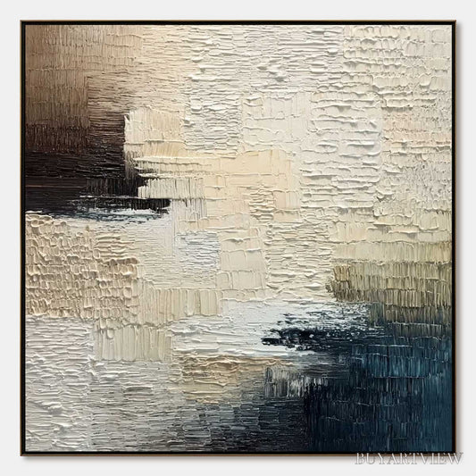 BUYARTVIEW Terra Firma – Textured Neutral Abstract Impasto Painting - image 1