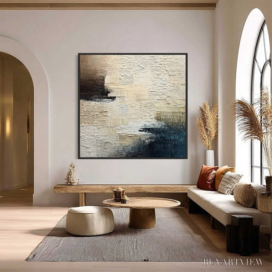 BUYARTVIEW Terra Firma – Textured Neutral Abstract Impasto Painting - image 2