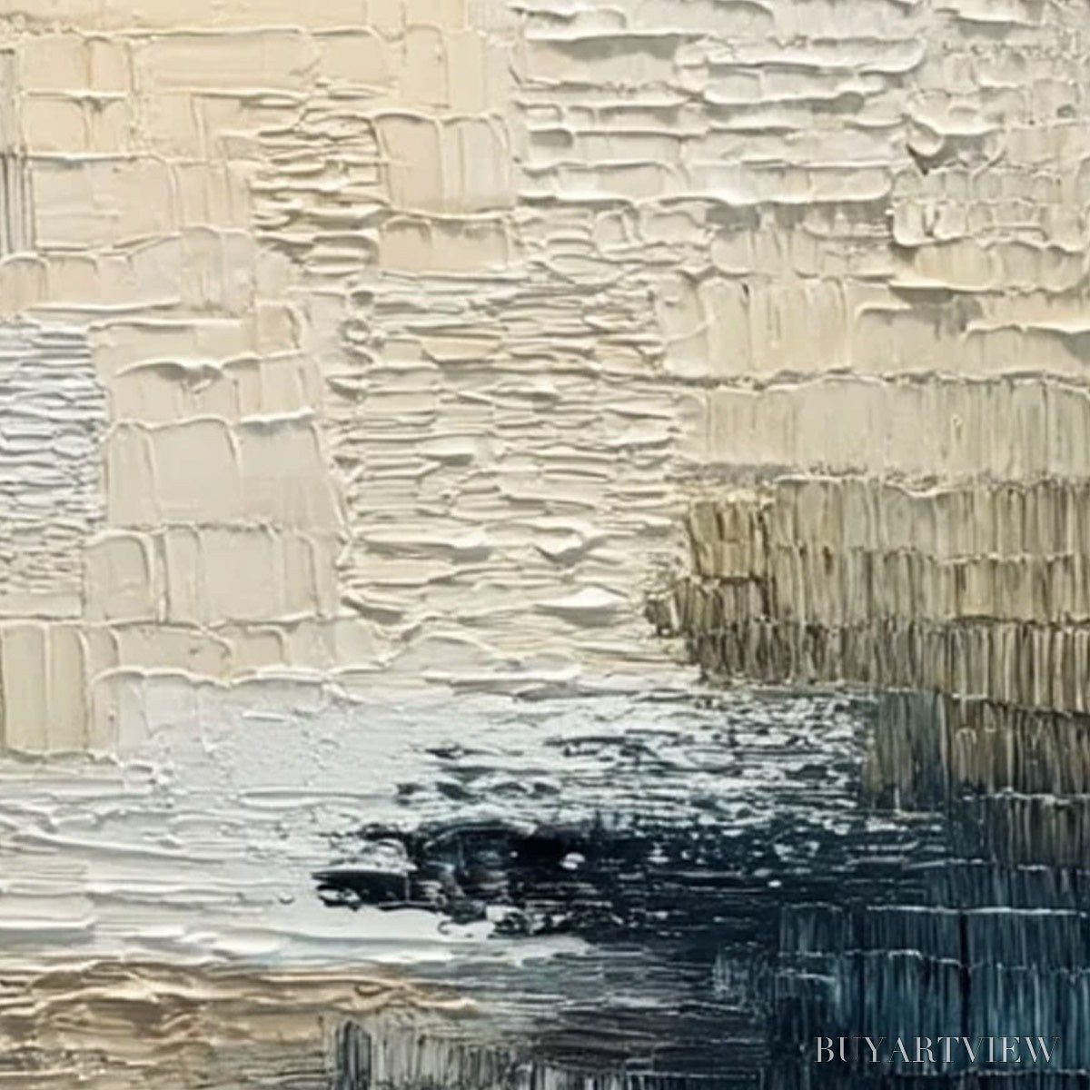 BUYARTVIEW Terra Firma – Textured Neutral Abstract Impasto Painting - image 3