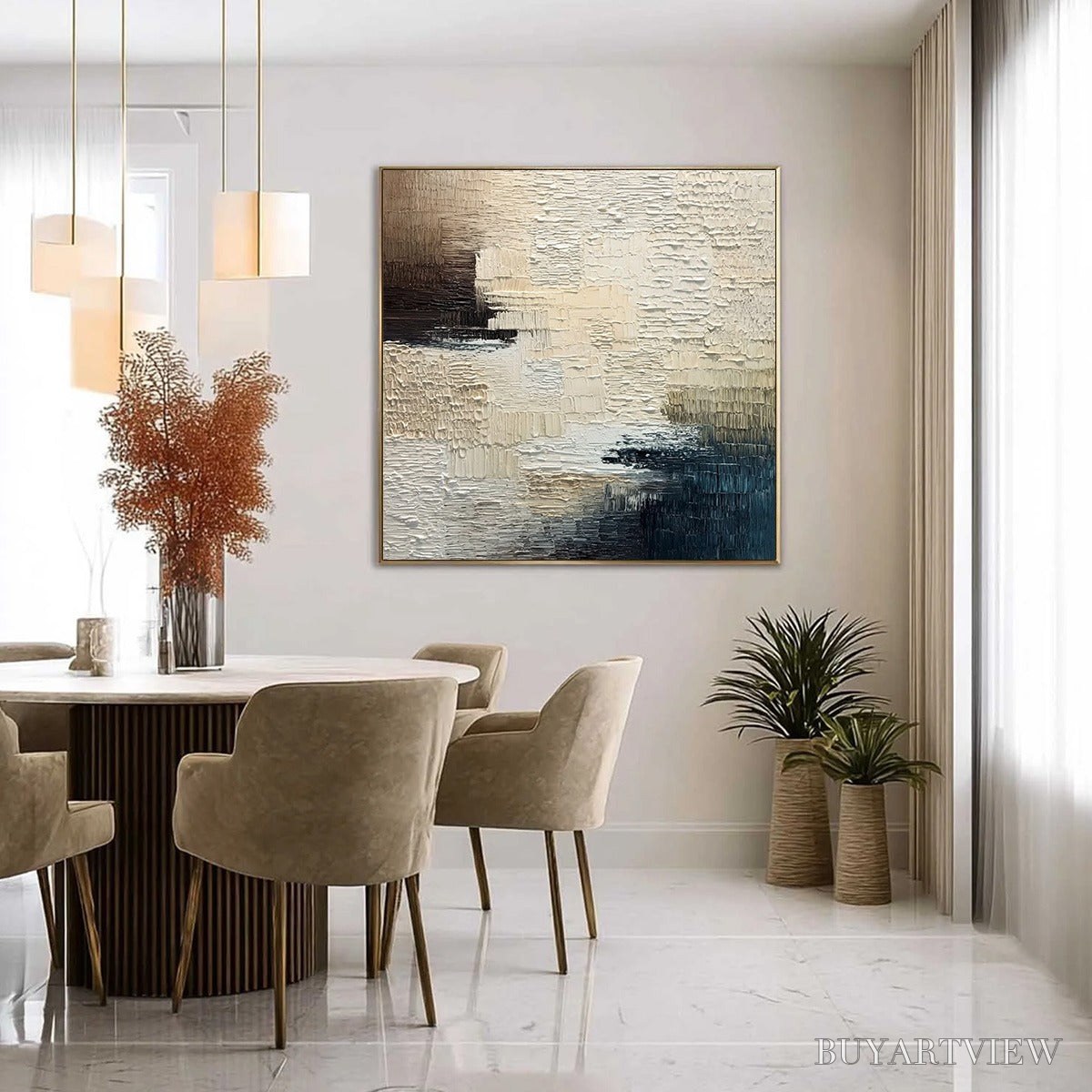 BUYARTVIEW Terra Firma – Textured Neutral Abstract Impasto Painting - image 4