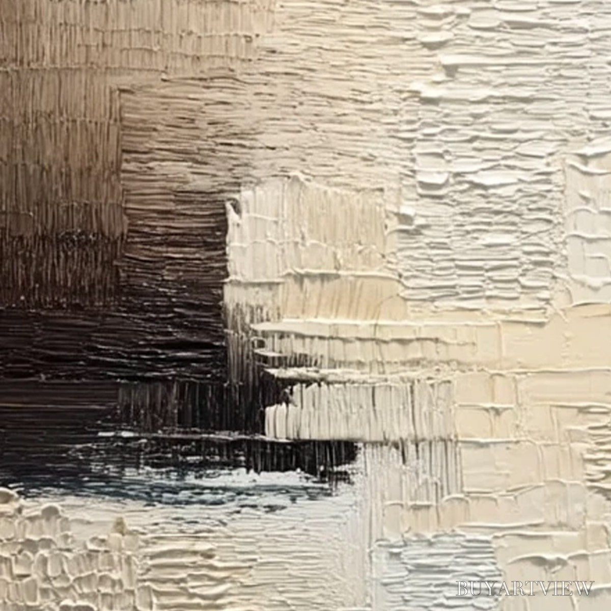BUYARTVIEW Terra Firma – Textured Neutral Abstract Impasto Painting - image 5