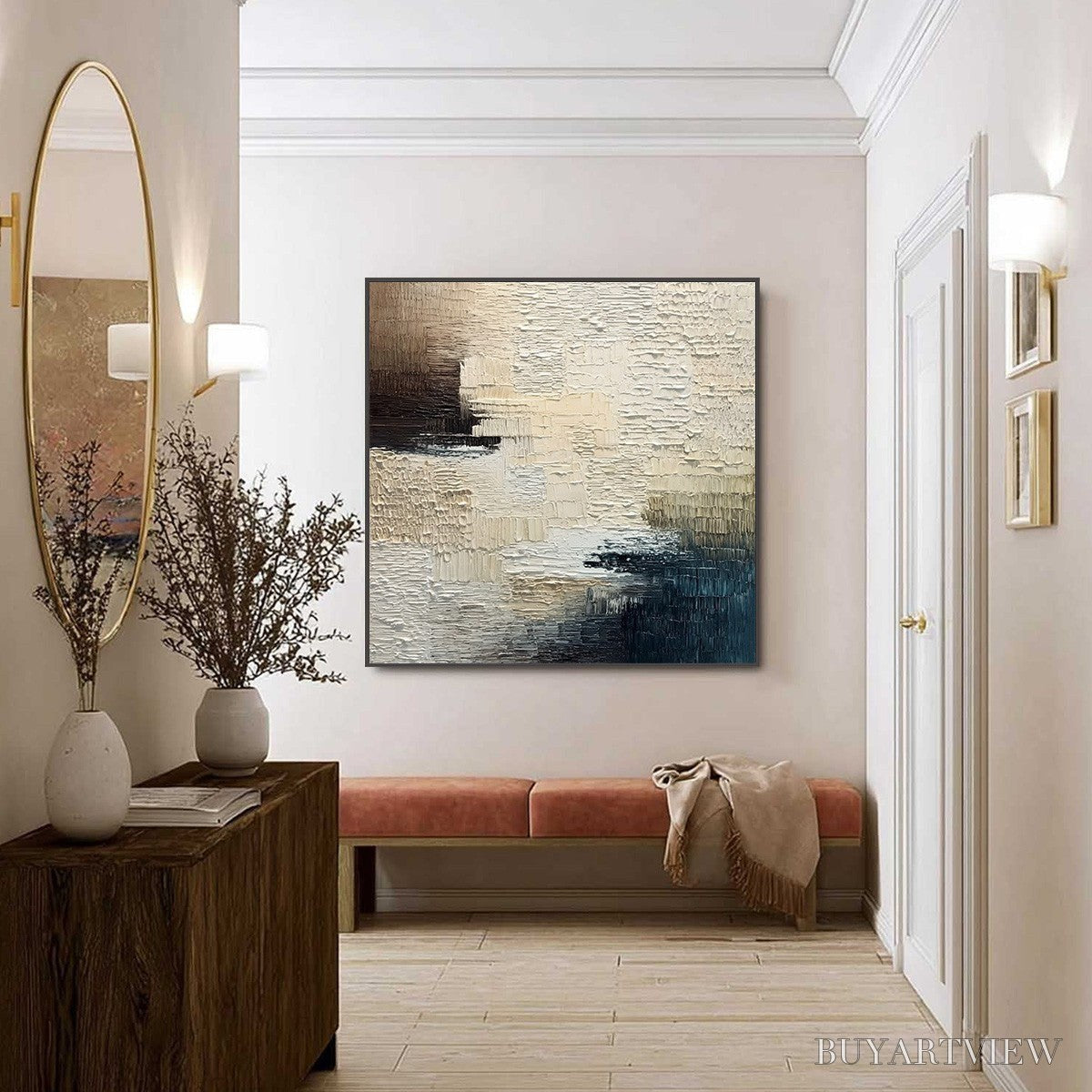 BUYARTVIEW Terra Firma – Textured Neutral Abstract Impasto Painting - image 6