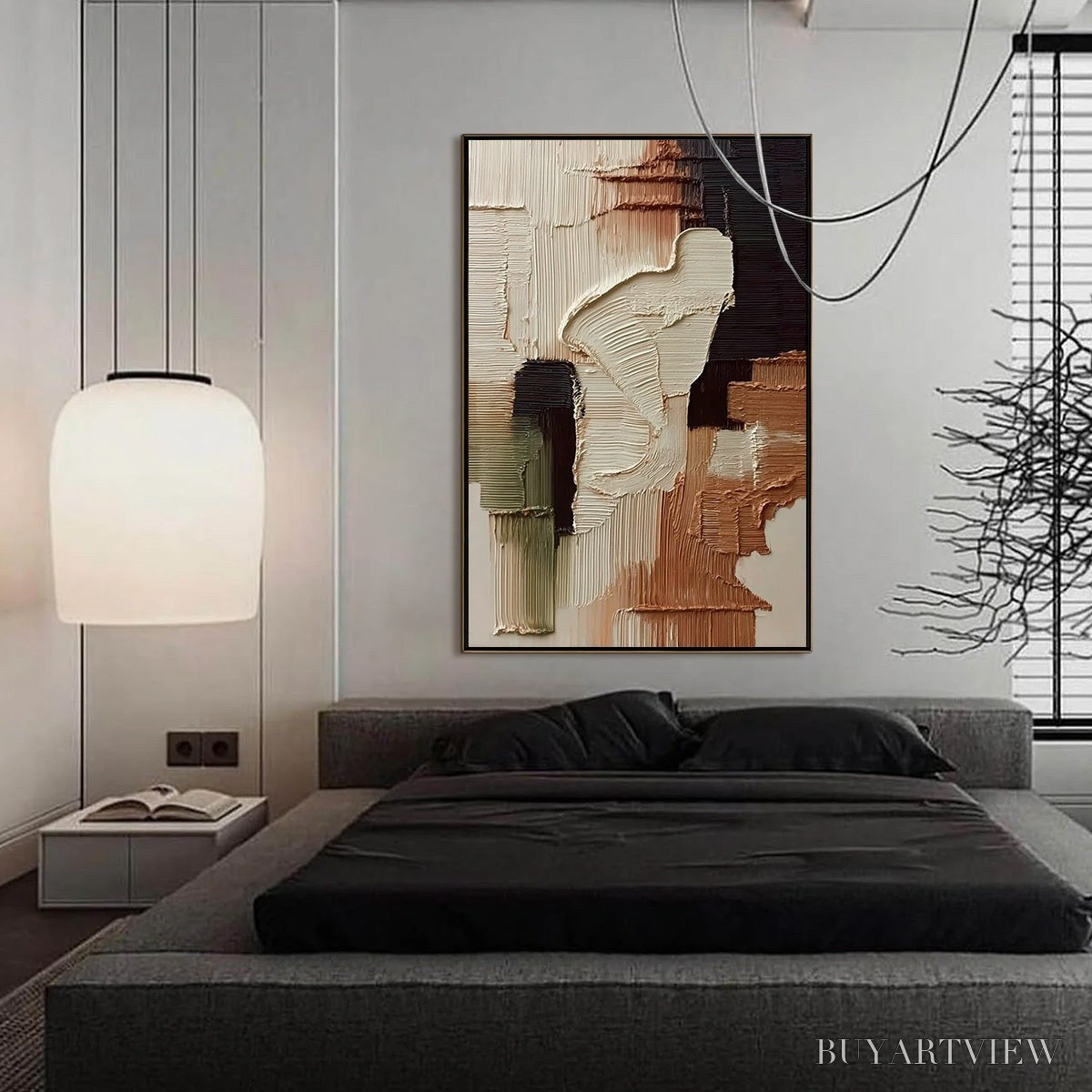 BUYARTVIEW Terra Firma – Vertical Wabi Sabi Textured Abstract - image 4