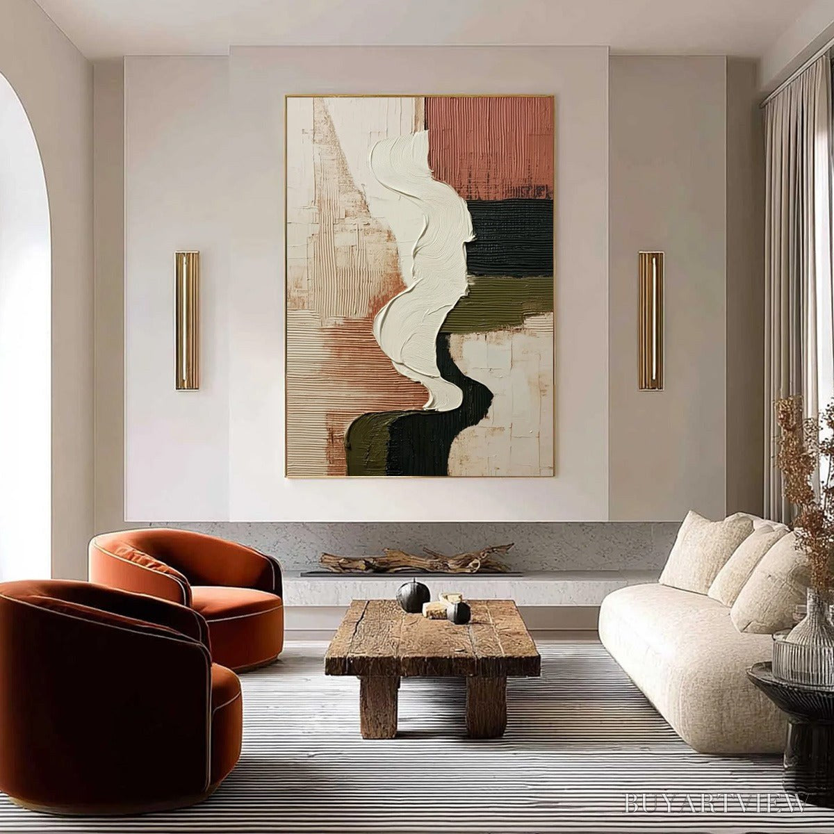 BUYARTVIEW Terra Firma – Textured Wabi Sabi Abstract Art in Earth Tones - image 2