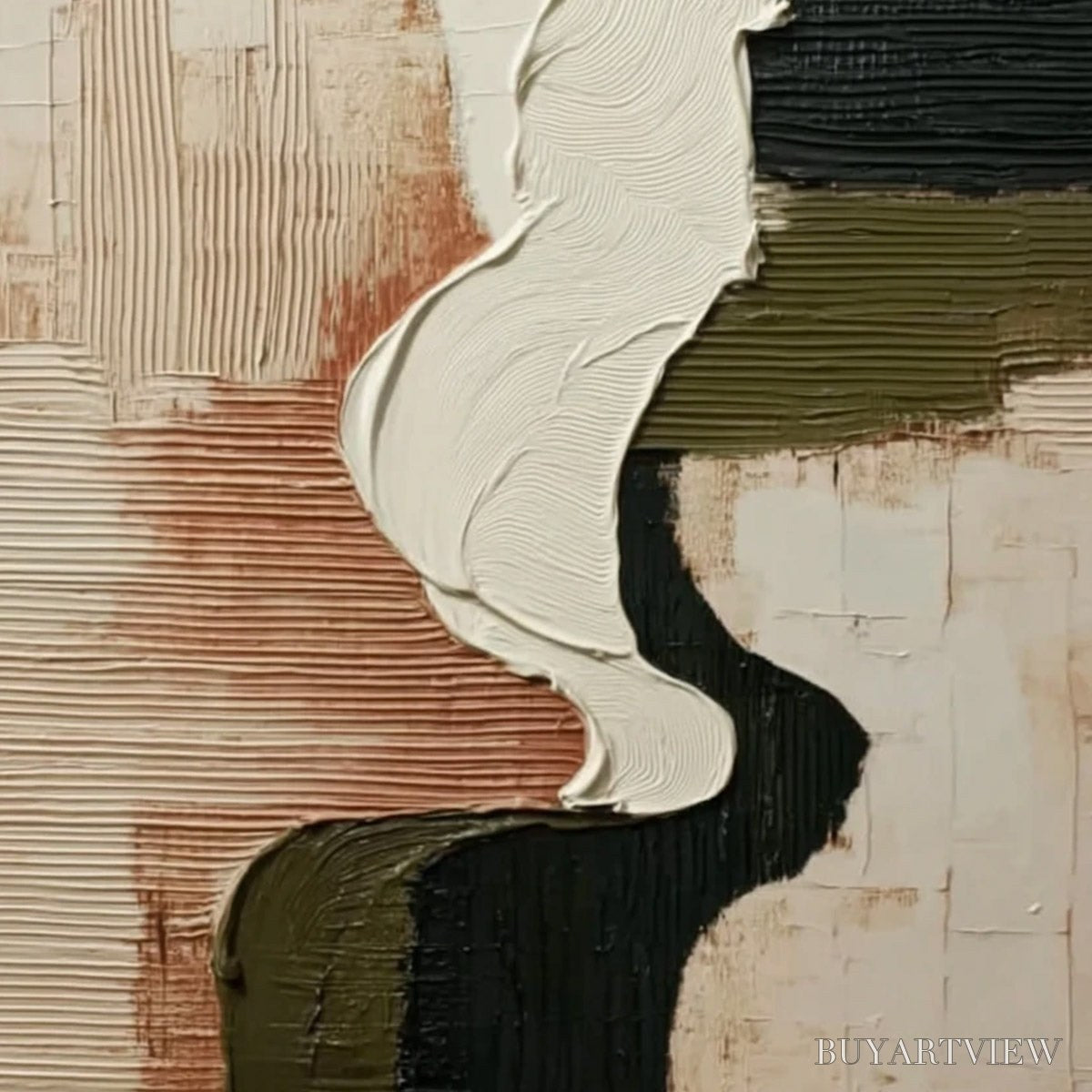 BUYARTVIEW Terra Firma – Textured Wabi Sabi Abstract Art in Earth Tones - image 5