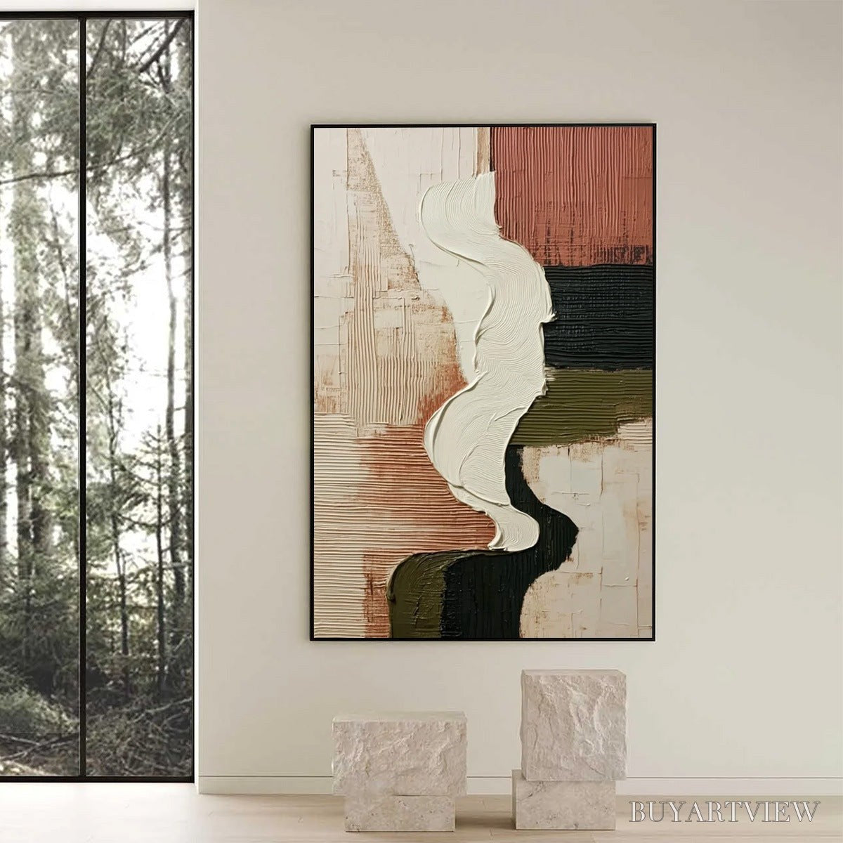 BUYARTVIEW Terra Firma – Textured Wabi Sabi Abstract Art in Earth Tones - image 6