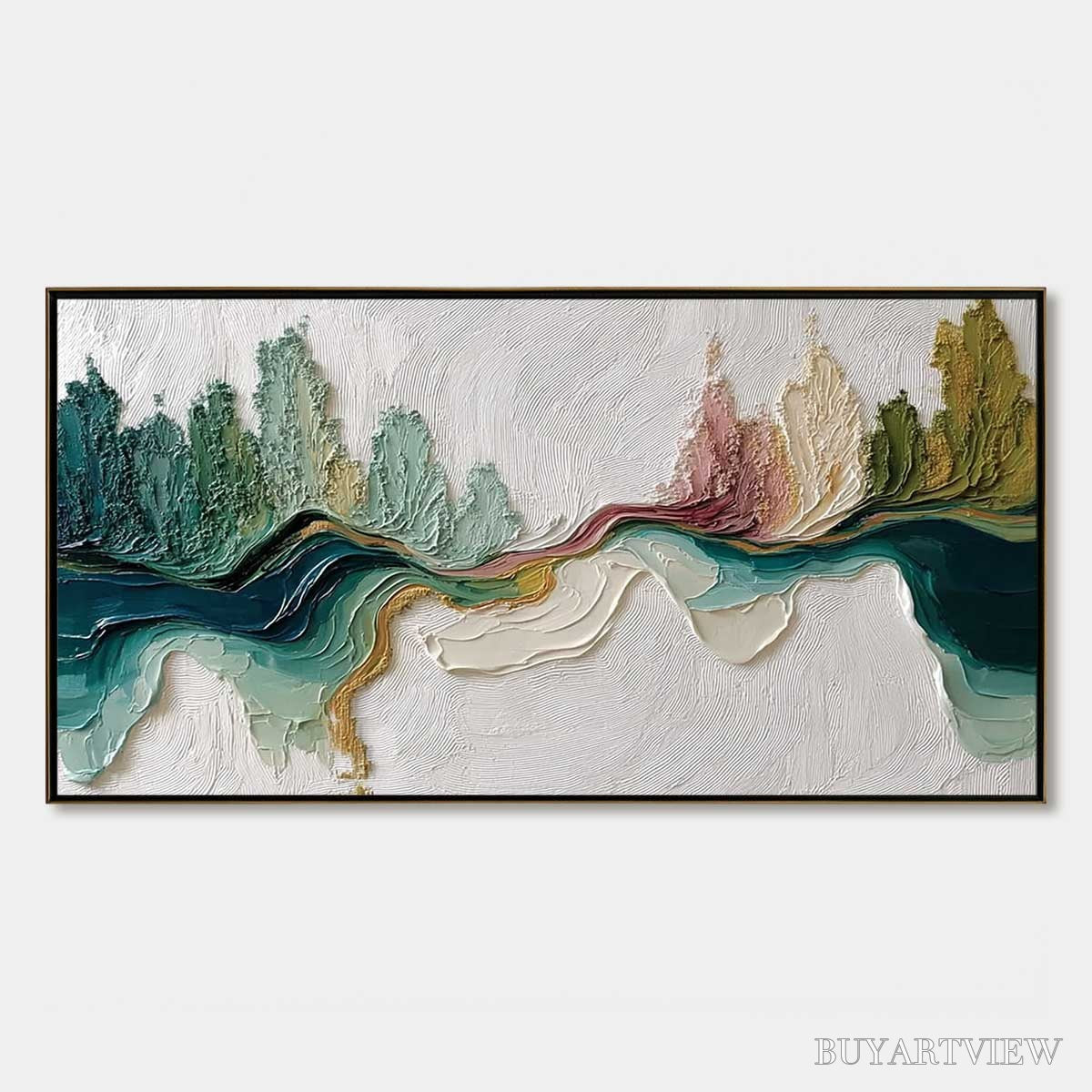 BUYARTVIEW Terra'S Veins – Textured Abstract Landscape Impasto Oil Painting - image 1