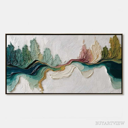 BUYARTVIEW Terra'S Veins – Textured Abstract Landscape Impasto Oil Painting - image 1