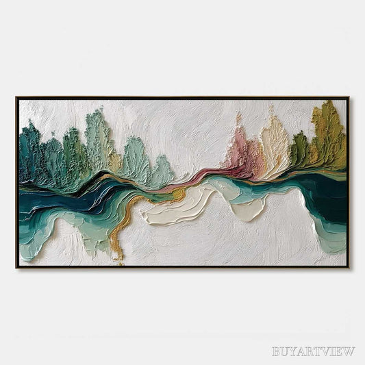 BUYARTVIEW Terra'S Veins – Textured Abstract Landscape Impasto Oil Painting - image 1