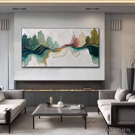 BUYARTVIEW Terra'S Veins – Textured Abstract Landscape Impasto Oil Painting - image 2
