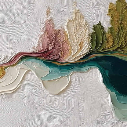 BUYARTVIEW Terra'S Veins – Textured Abstract Landscape Impasto Oil Painting - image 5