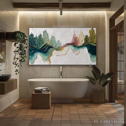 BUYARTVIEW Terra'S Veins – Textured Abstract Landscape Impasto Oil Painting - image 6