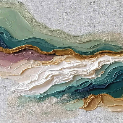 BUYARTVIEW Terra Rhythm – Heavily Textured Abstract Landscape Painting - image 3