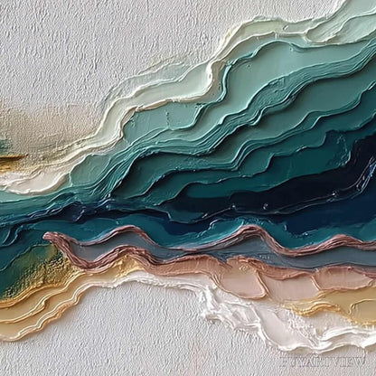 BUYARTVIEW Terra Rhythm – Heavily Textured Abstract Landscape Painting - image 5