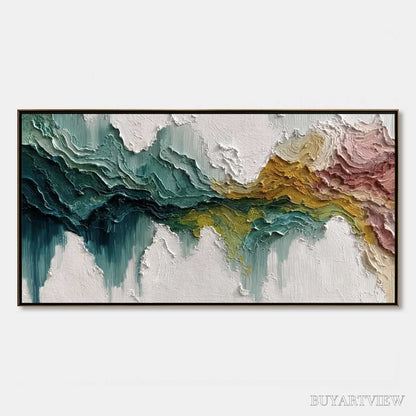 BUYARTVIEW Terra Flow – Textured Abstract Landscape Impasto Oil Painting - image 1