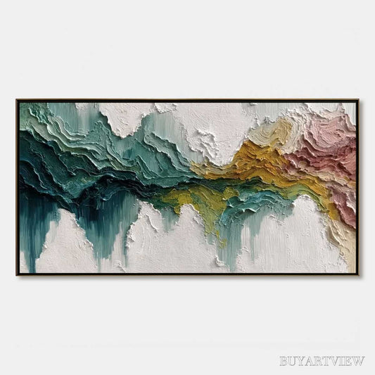 BUYARTVIEW Terra Flow – Textured Abstract Landscape Impasto Oil Painting - image 1