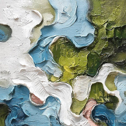 BUYARTVIEW Aerialis – Heavy Texture Abstract Landscape Oil Painting - image 3
