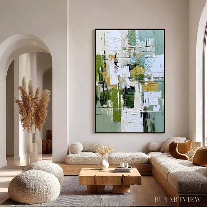 BUYARTVIEW Terrace View – Textured Abstract Impasto Landscape Painting - image 4