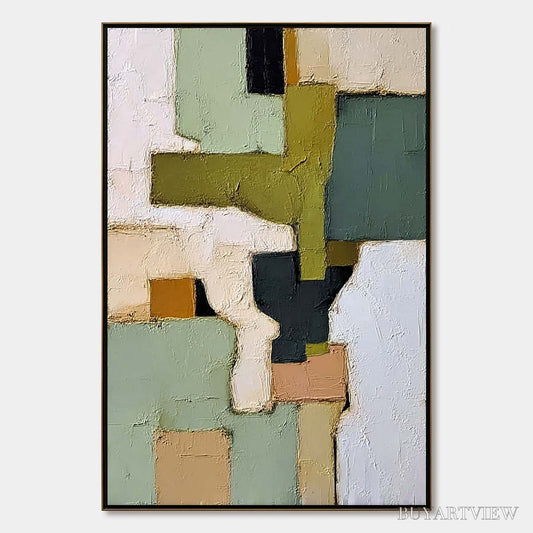BUYARTVIEW Terra Firma – Textured Wabi Sabi Abstract Oil Painting - image 1