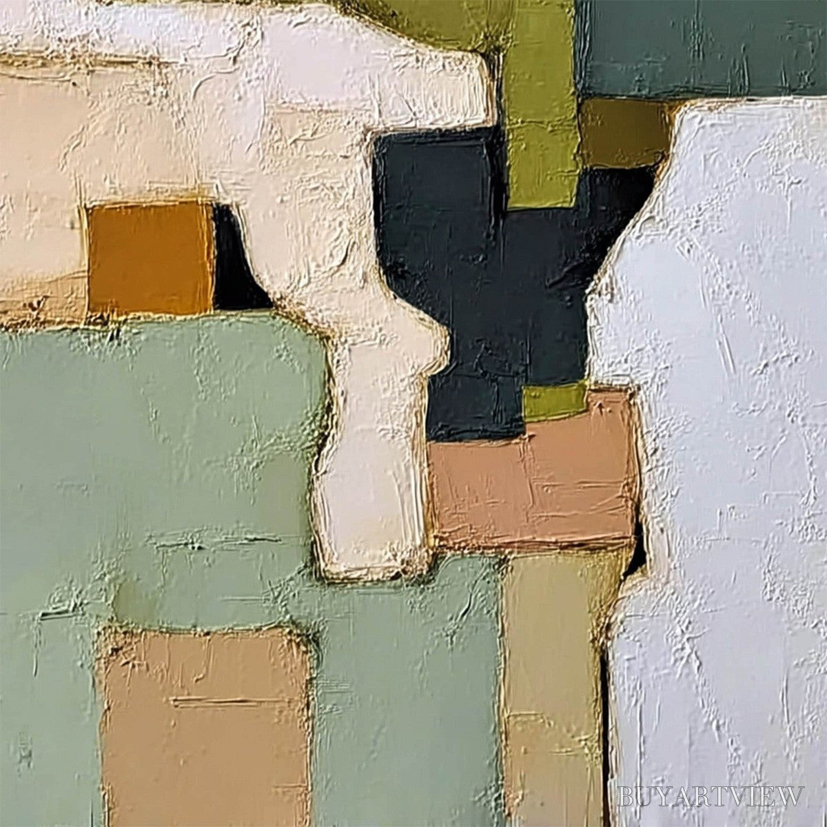 BUYARTVIEW Terra Firma – Textured Wabi Sabi Abstract Oil Painting - image 5