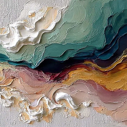 BUYARTVIEW Terraflux – Large Abstract Landscape Heavy Texture Palette Knife Painting - image 5
