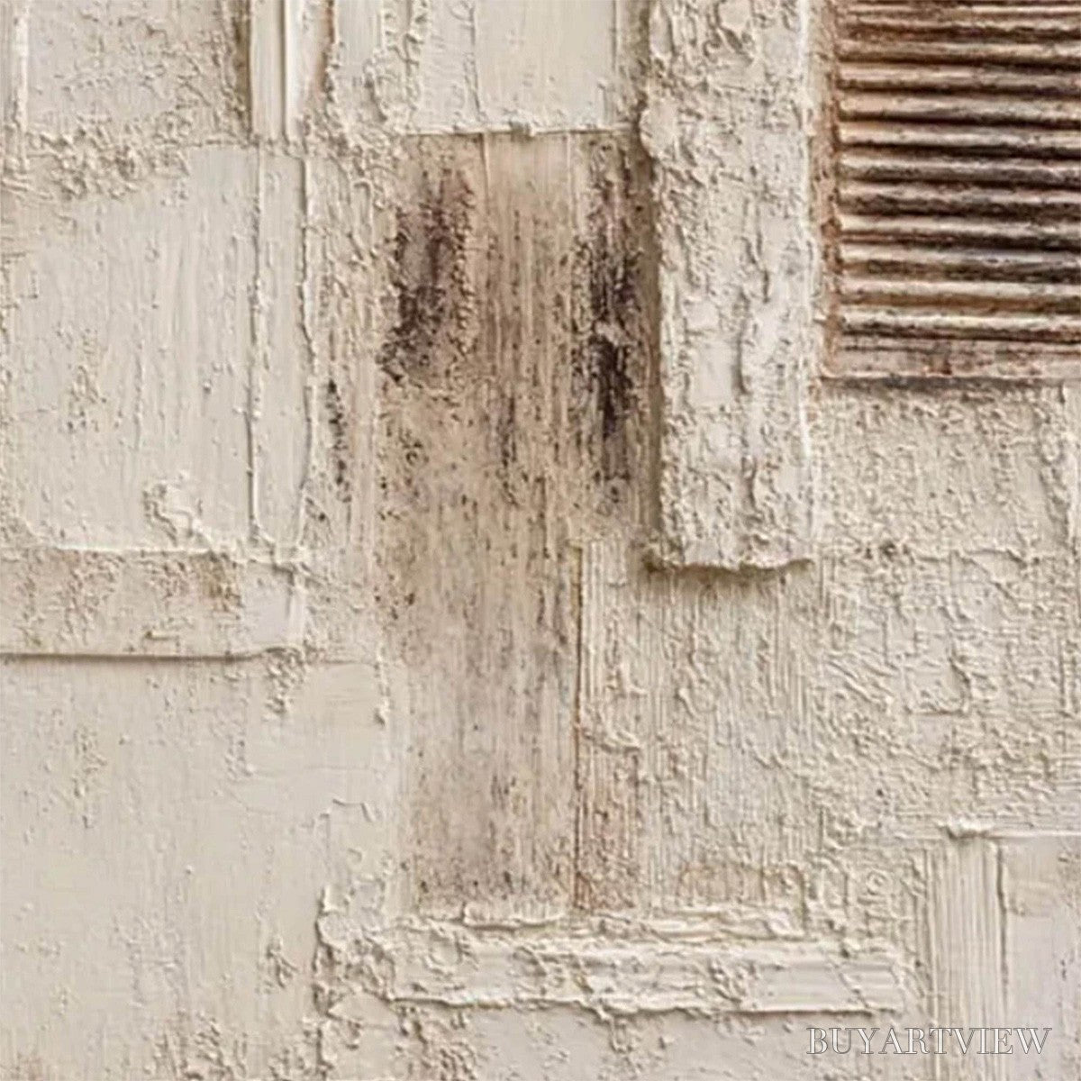 BUYARTVIEW Strata – Textured Wabi Sabi Abstract Painting in Neutral Tones - image 3