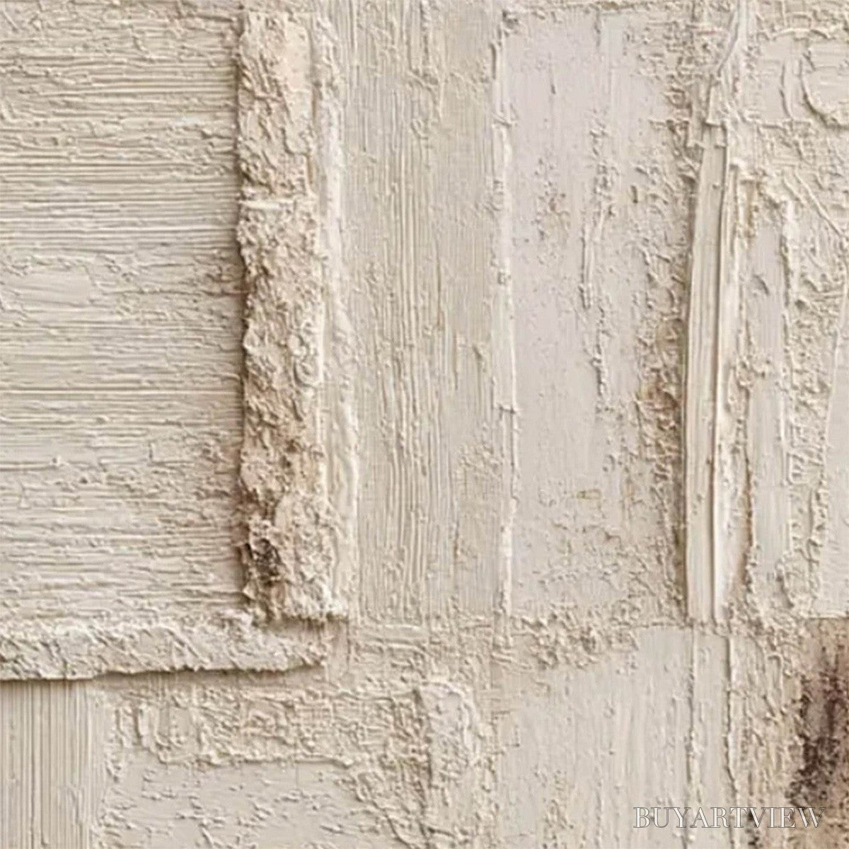 BUYARTVIEW Strata – Textured Wabi Sabi Abstract Painting in Neutral Tones - image 5