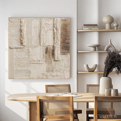 BUYARTVIEW Strata – Textured Wabi Sabi Abstract Painting in Neutral Tones - image 6
