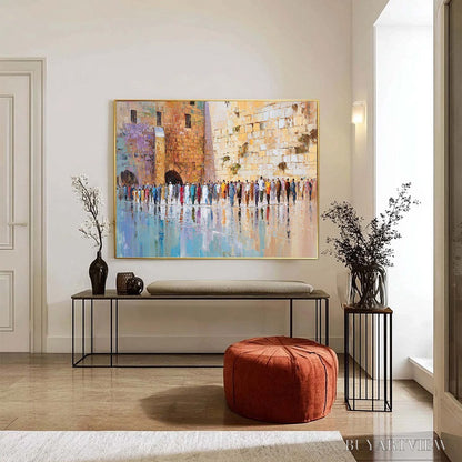 BUYARTVIEW Stones of Reverence – Textured Palette Knife Painting of a Historic Pilgrimage - image 6