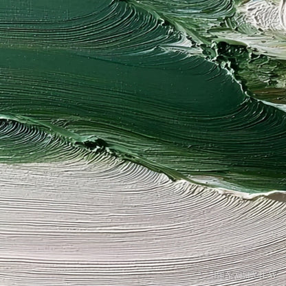 BUYARTVIEW Verdant Rift – Heavy Texture Abstract Landscape Oil Painting - image 5