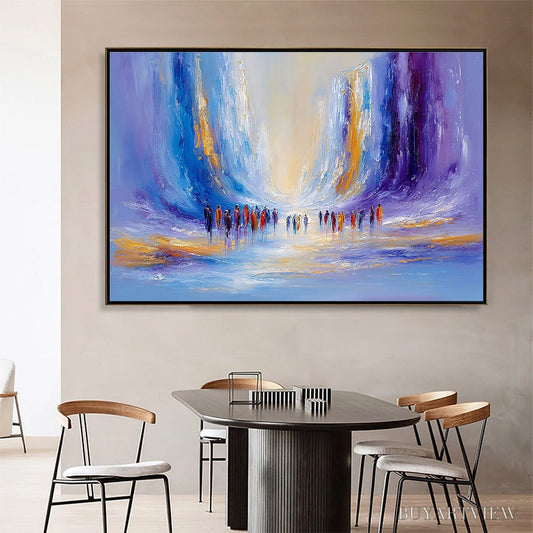 BUYARTVIEW Convergence – Large Colorful Abstract Figurative Oil Painting - image 2