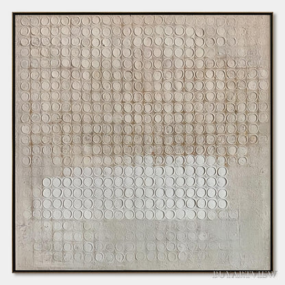 BUYARTVIEW Silent Rhythm – Textured Wabi Sabi Abstract Painting in Neutral Tones - image 1