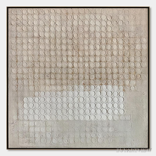 BUYARTVIEW Silent Rhythm – Textured Wabi Sabi Abstract Painting in Neutral Tones - image 1