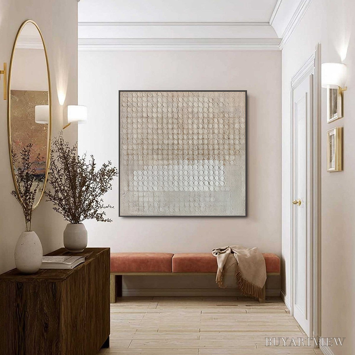 BUYARTVIEW Silent Rhythm – Textured Wabi Sabi Abstract Painting in Neutral Tones - image 6