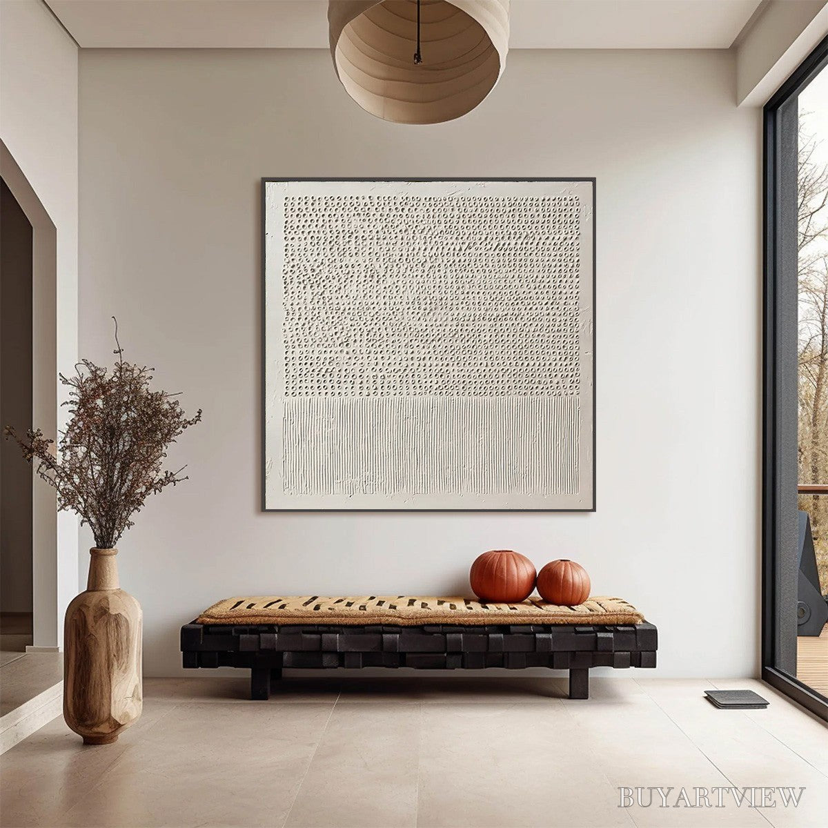 BUYARTVIEW Codex of Calm – Large Square Textured Wabi Sabi Abstract Painting - image 6