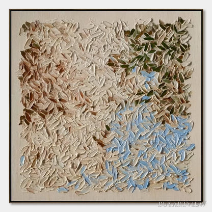 BUYARTVIEW Earth'S Mosaic – Textured Wabi Sabi Abstract Landscape Oil Painting - image 1