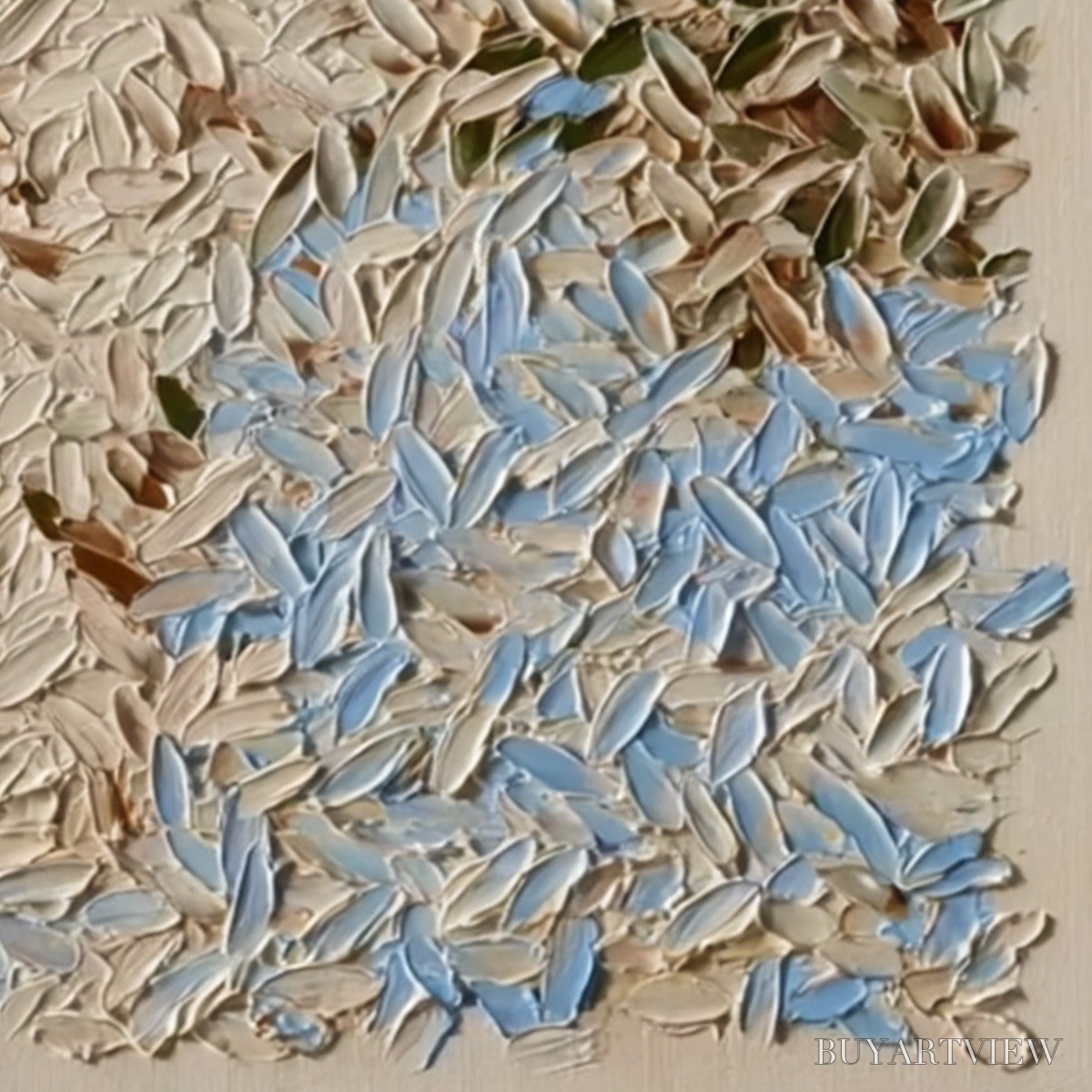 BUYARTVIEW Earth'S Mosaic – Textured Wabi Sabi Abstract Landscape Oil Painting - image 3