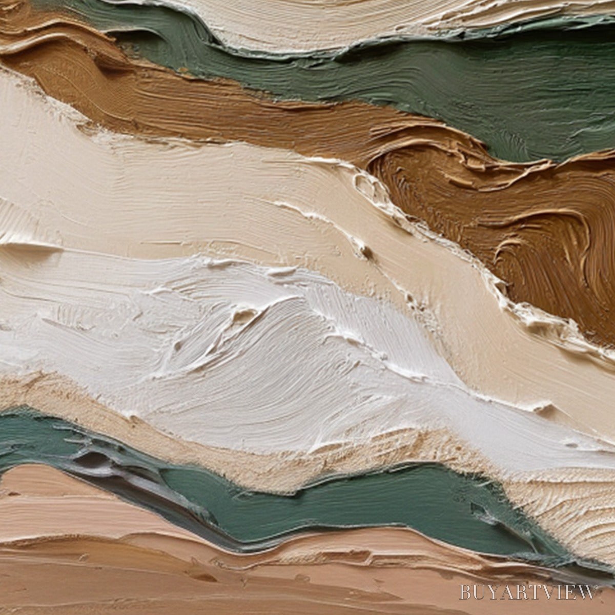 BUYARTVIEW Terra Veins – Textured Wabi Sabi Abstract Earth Landscape Painting - image 3