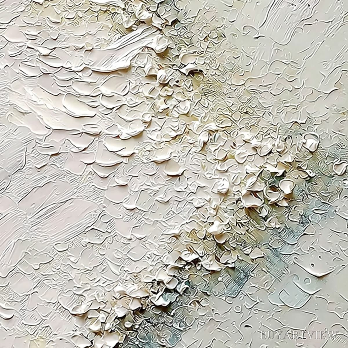 BUYARTVIEW Aegean Foam – Heavily Textured Wabi Sabi Abstract Painting - image 3