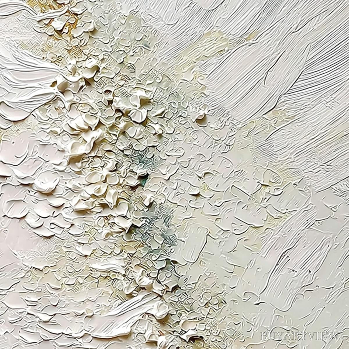 BUYARTVIEW Aegean Foam – Heavily Textured Wabi Sabi Abstract Painting - image 5